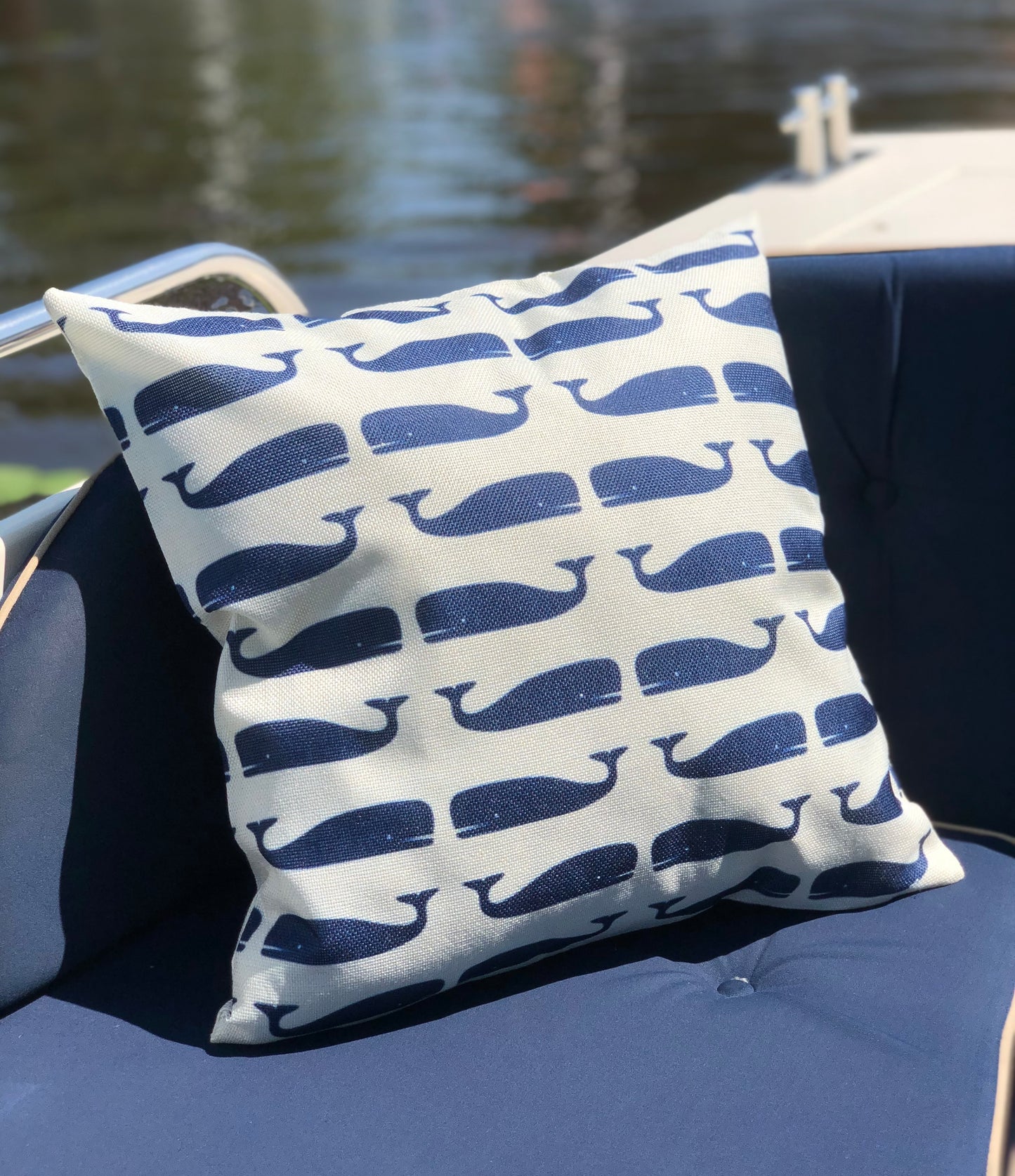 Bootkussen - School - 45x45 - royal blauw