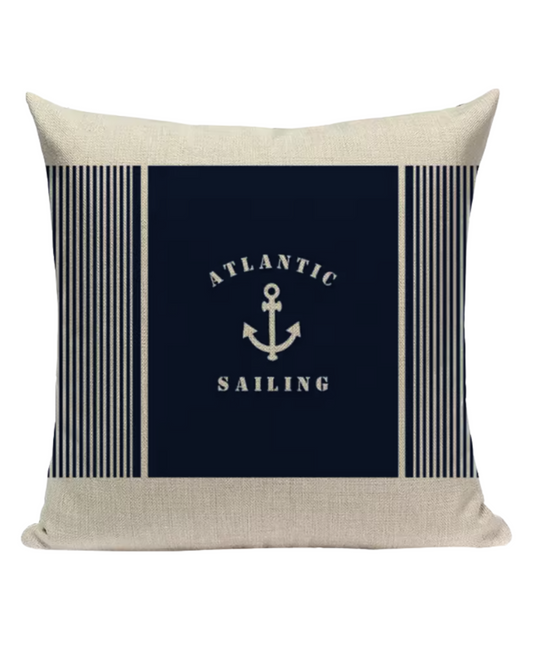 Bootkussen - Atlantic sailing - 45x45 - donkerblauw