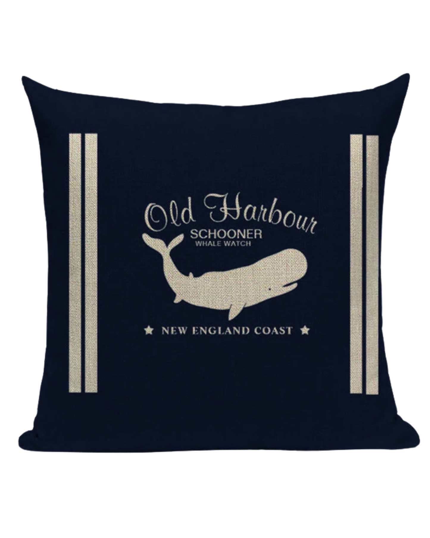 Bootkussen - the whale  - 45x45 - donkerblauw