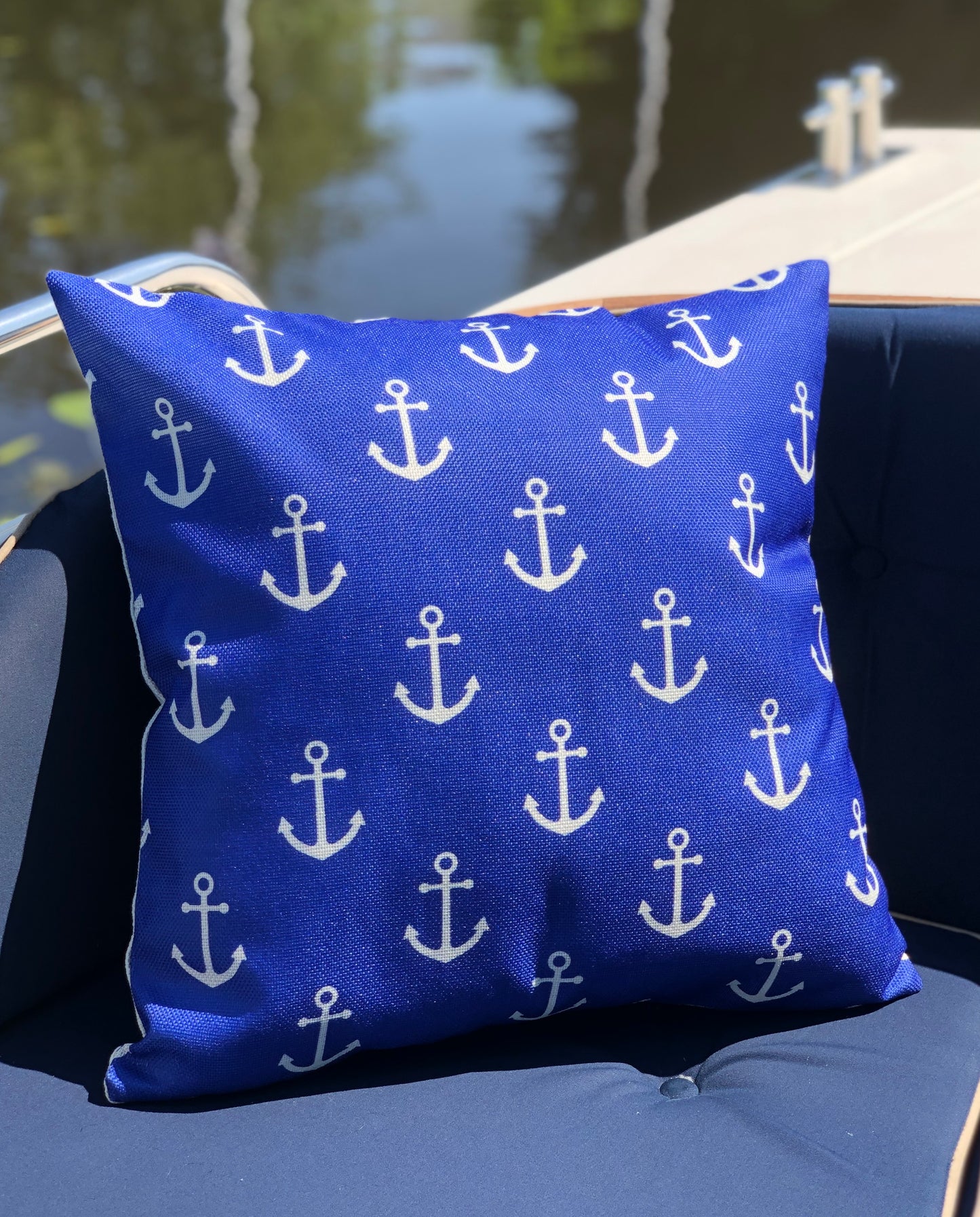 Bootkussen - Haven - 45x45 - royal blauw