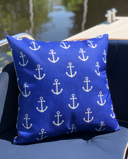 Bootkussen - Haven - 45x45 - royal blauw