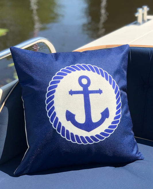 Bootkussen - Matroos - 45x45 - royal blauw