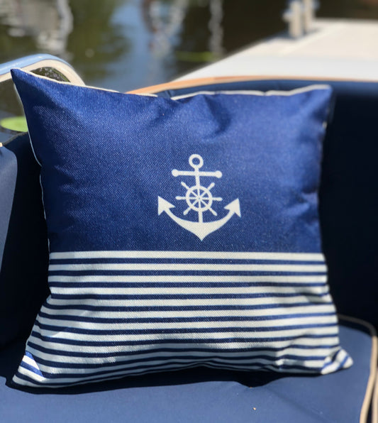 Bootkussen - Mediterranean - 45x45 - royal blauw