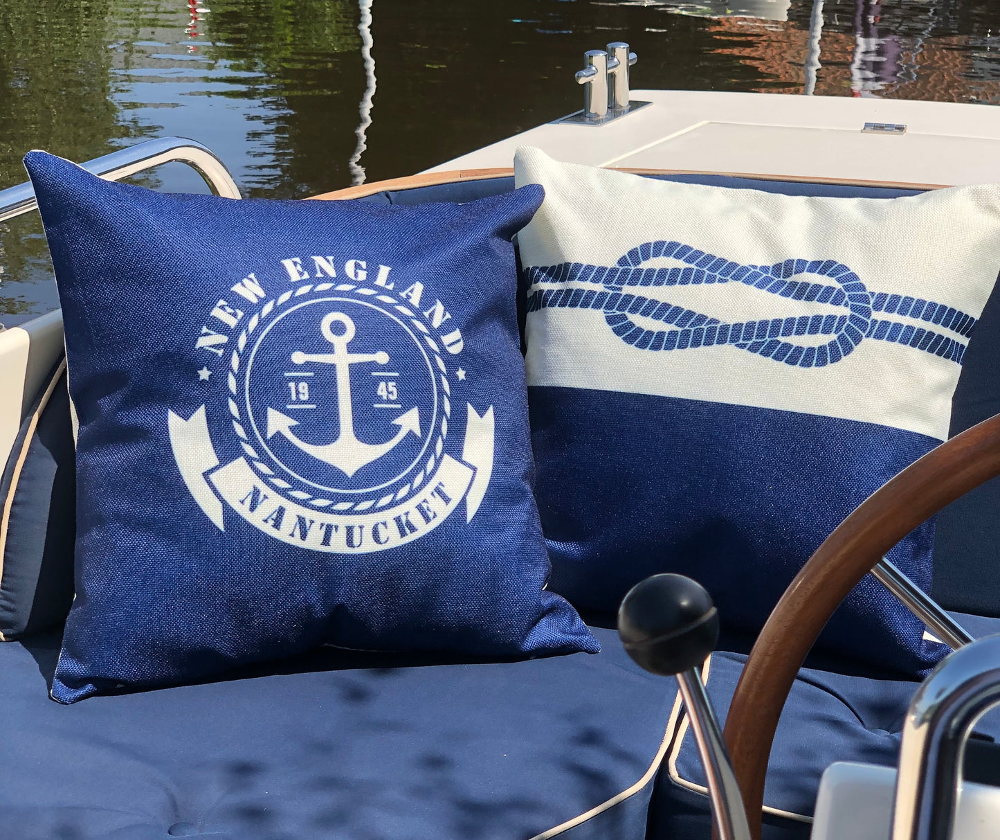 Bootkussen - Overtocht - 45x45 - royal blauw