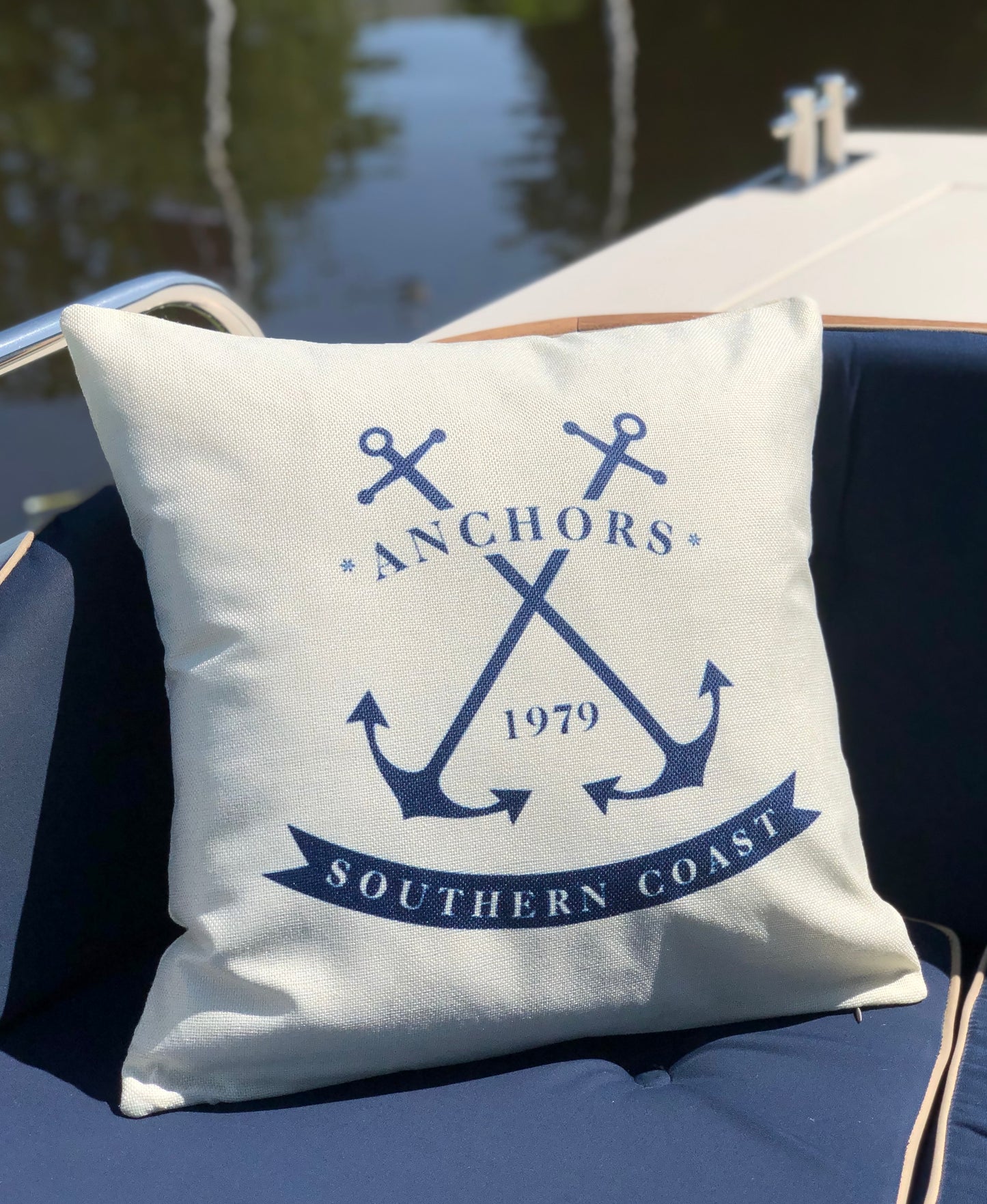 Bootkussen - Saint-Tropez - 45x45 - royal blauw