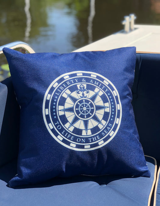 Bootkussen - Stuurlui - 45x45 - royal blauw
