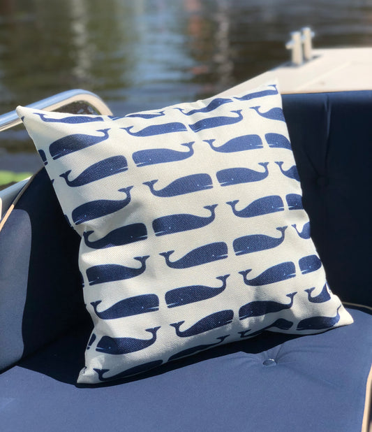 Bootkussen - School - 45x45 - royal blauw