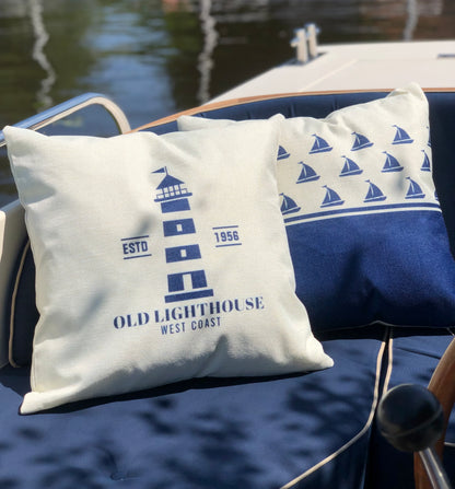 Bootkussen - Zeiljacht - 45x45 - royal blauw